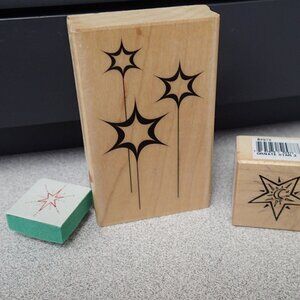 set of 3 Stars Stampers